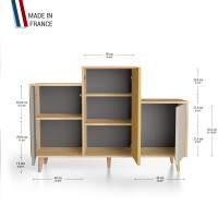 Meuble de rangement GRAND PODIUM - Chêne Clair - Cubanite - Curry - Cachemire YZ-GPDCLOUV-CBCYCA-01-01