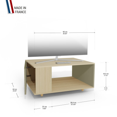 Meuble TV Chêne Clair - Olive - Chêne Clair - Olive YZ-NXCLOUV-OLCLOL-01-01