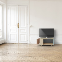 Meuble TV Chêne Clair - Terracotta - Curaçao YZ-NXCL1362702954-TECLCU-01-00