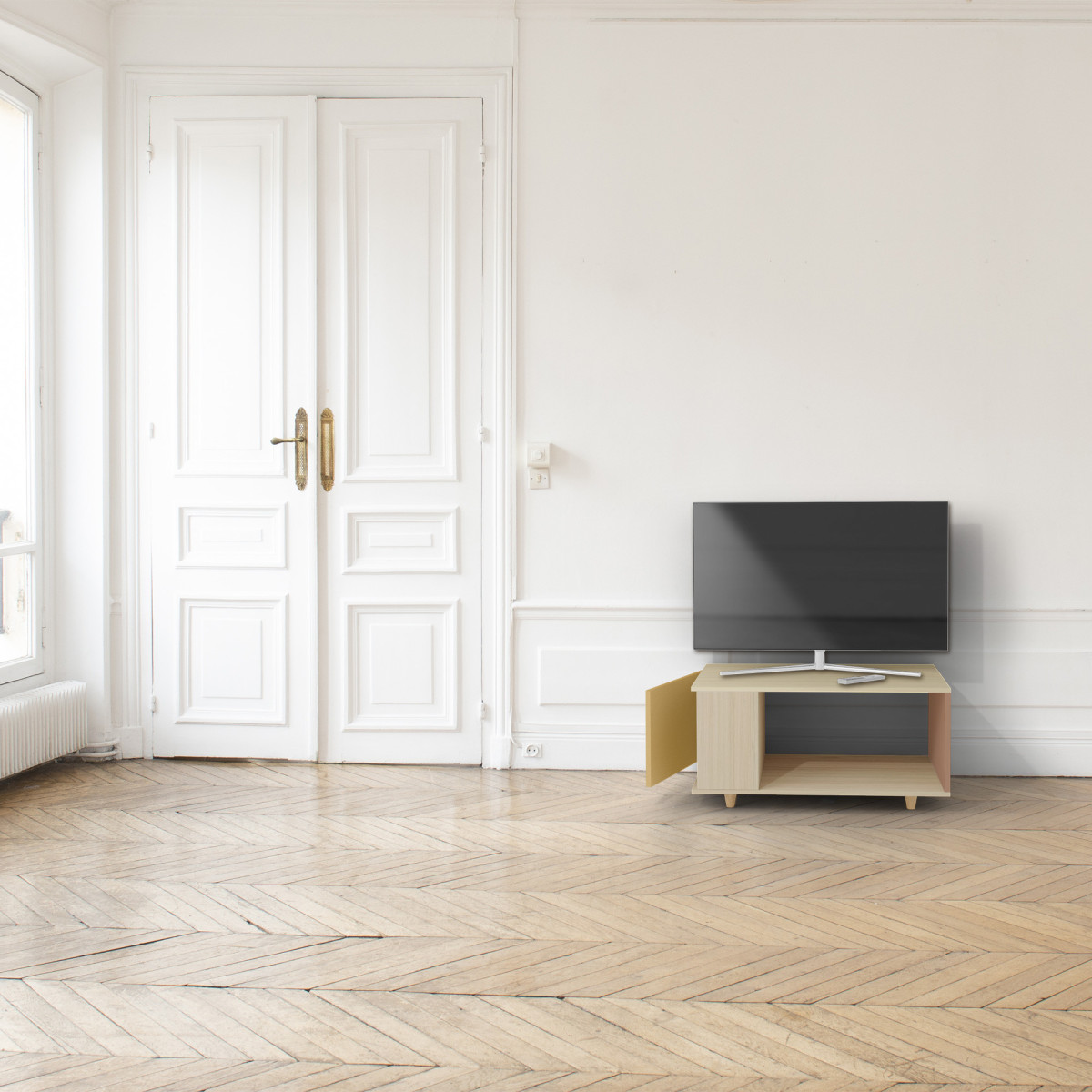 Meuble TV Chêne Clair - Curry - Terracotta YZ-NXCL1362702954-CYCLTE-01-00