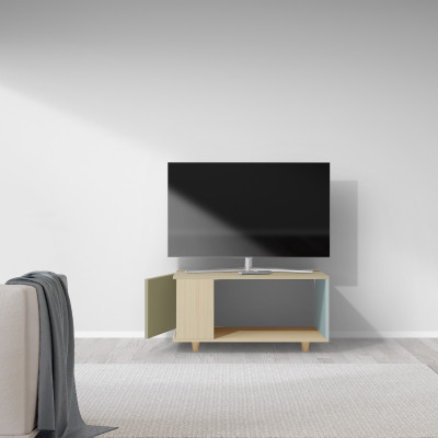 Meuble TV Chêne Clair - Olive - Curaçao YZ-NXCL1280854598-OLCLCU-01-00