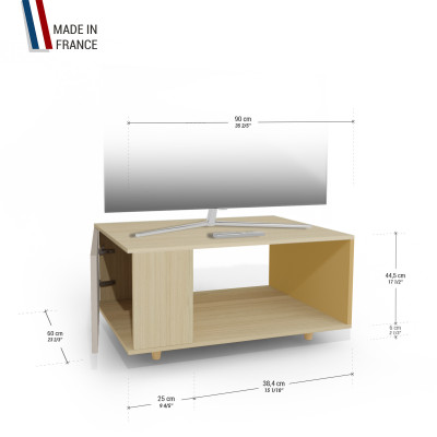 Meuble TV Chêne Clair - Cachemire - Curry YZ-NXCLOUV-CACLCY-01-01