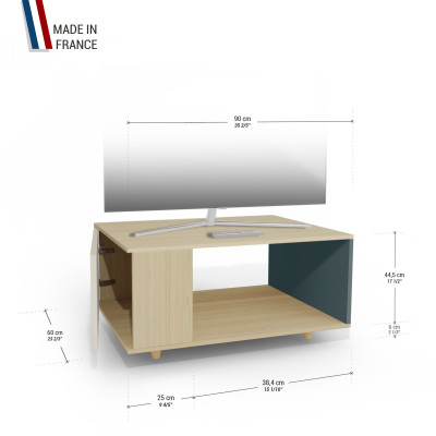 Meuble TV Chêne Clair - Porcelaine - Tropical YZ-NXCLOUV-POCLTR-01-01