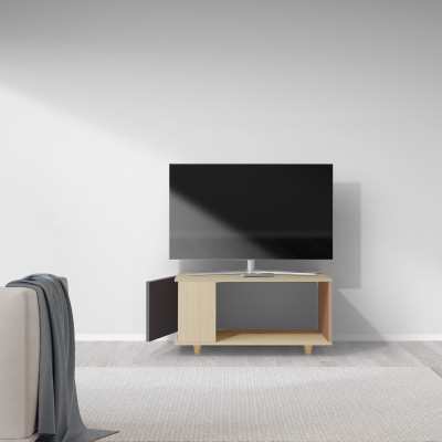 Meuble TV Chêne Clair - Graphite - Terracotta YZ-NXCL1280854598-GPCLTE-01-00