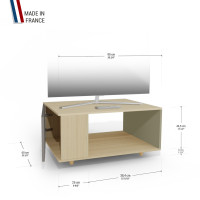 Meuble TV Chêne Clair - Cubanite - Olive YZ-NXCLOUV-CBCLOL-01-01